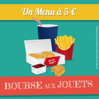 Menu à 5€ pour la Bourse aux jouets de l'amicale laïque