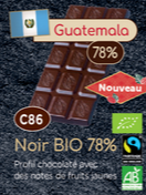 Tablette choc. Noir Guatemala 78% BIO Nouv