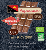Tablette chocolat Lait Papouasie 39% BIO Nouv