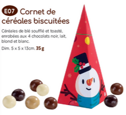 Cornet de céréales biscuitées