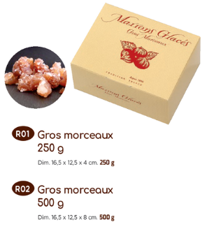 Marrons glacés gros morceaux 250g