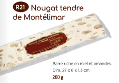 Barre Nougat tendre de Montélimar