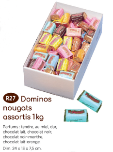 Dominos de nougats assortis 1kg