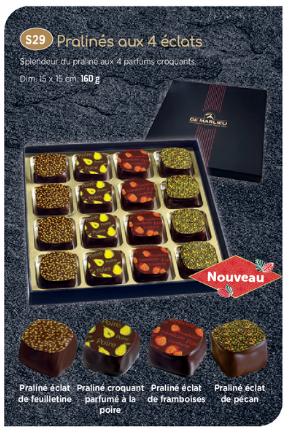 Boîte Pralinés 4 éclats Nouv