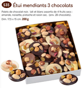 Etui Mendiants 3 chocolats