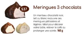 Meringues 3 chocolats
