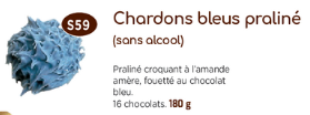 Ballotin Chardons bleus praliné (sans alcool)